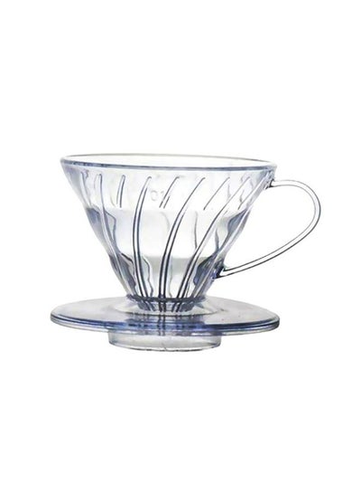 Buy 4-Piece Glass Coffee Drip Filter Pot Clear 11.3x10.1cm in UAE