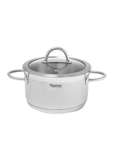 Buy Benjamin Stainless Steel Casserole With Lid Silver 18х10cm in UAE