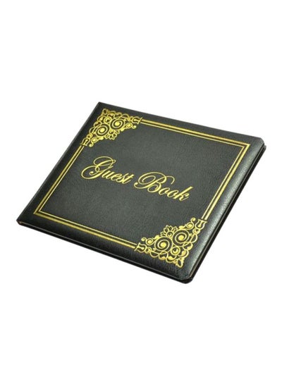 Buy Bonded Leather Cover Guest Book Black in UAE