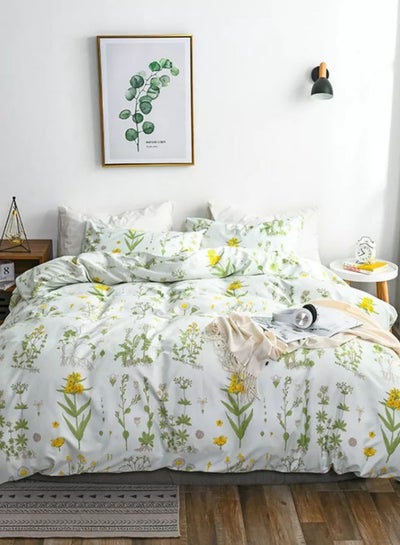 Shop Olive Duvet Cotton King Size Bedding Set, 220 X 240 cm, 6 Pcs