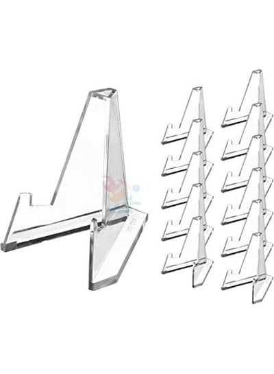 Buy Set of 12 Mini Acrylic Easel Stands Clear in Saudi Arabia