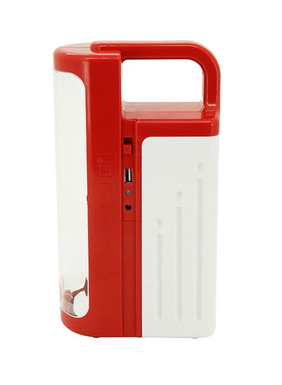 Buy Rechargeable Emergency Lantern  Bright LED Light with 2 Modes  Extended Battery Life with 40 Hours Working Time  Solar Charge and Power Bank Function  For Hiking and Camping SEL-702 White/Red in UAE