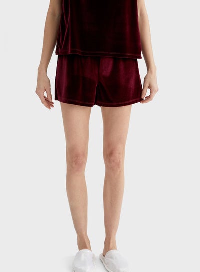 اشتري Casual Velvet Shorts أحمر في السعودية
