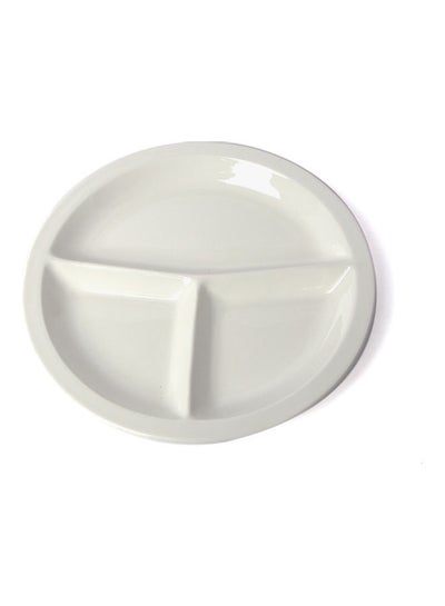 Buy Elegant Serving Round Divided Bowl White 76cm in Saudi Arabia