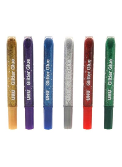 Buy 6-Piece Glitter Glue Set , 6x10ml Multicolour in Egypt