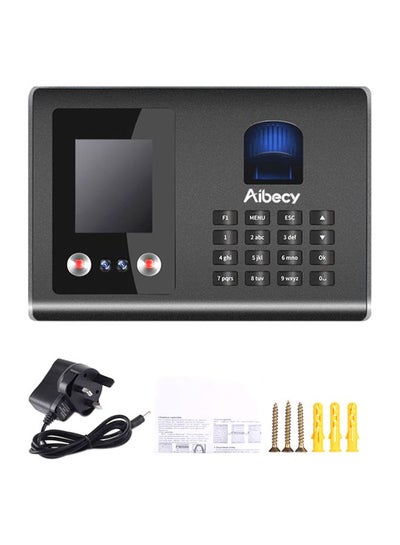 Buy Intelligent Biometric Attendance Machine With Face ID Black in Saudi Arabia