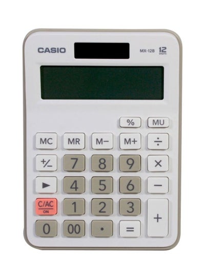 Buy Casio MX-12B-WE-W-DC Digital Mini Desktop Calculator - White in Egypt