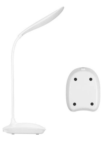 Buy USB Rechargeable LED Desk Lamp White 12 x 10cm in UAE