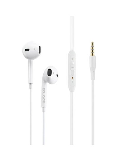 Buy Oval-Curved High Performance Stereo Earphones White in Egypt