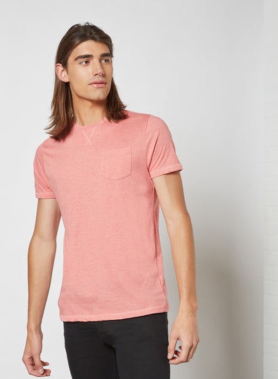 Buy Patch Pocket T-Shirt Peach Blossom Marl in Egypt