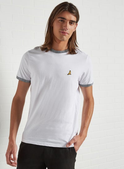 Buy Contrast Trim T-Shirt Optic White in UAE