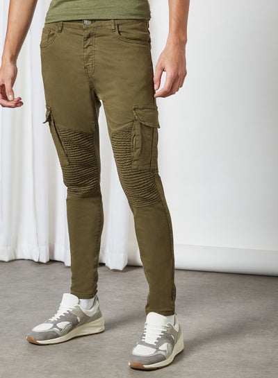 Buy Slim Fit Cargo Pants Khaki in UAE