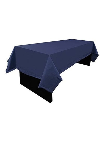 Buy Rectangular Paper Table Cover With Plastic Lining Blue 54inch in UAE