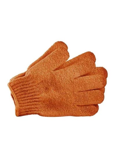 Buy Bath Hand Glove With Loop Orange 13.2 x 19.6 x 2cm in Saudi Arabia