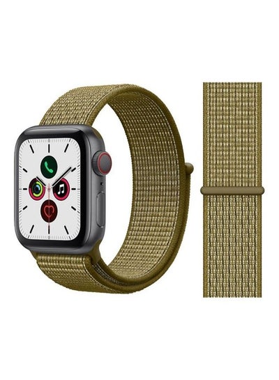 اشتري Replacement Watchband For Apple Watch Series 6/SE/5/4/3/2/1 42/44مم زيتوني فلاك في الامارات