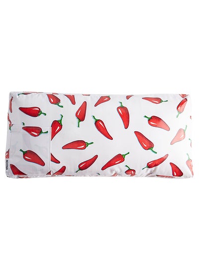 Buy Chili Printed Cushion With Pocket White/Red 20 X 50cm in UAE