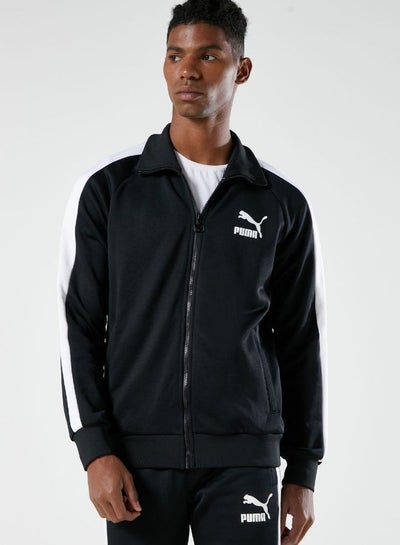 Buy Iconic Logo Detail Zip Through Black/White in UAE