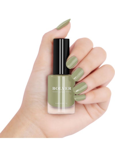 Buy Nail Polish Matte Light Olive Green in Saudi Arabia