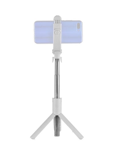 Buy 5-Section Extendable Selfie Stick Silver/White in UAE