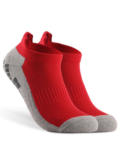 Buy Anti-Skid Soccer Sports Ankle Socks Red in Saudi Arabia