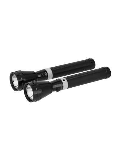 Buy 2-In-1 Powerful Torch for Camping Hiking Trekking Outdoor Black in UAE