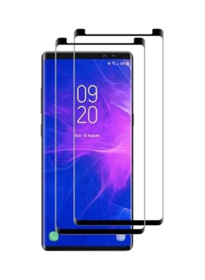 Buy Scratch-Proof Tempered Glass Screen Protector For Samsung Galaxy Note 9 Black/Clear in UAE