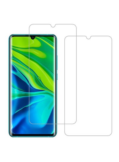 Buy 2-Piece Tempered Glass Screen Protector For Xiaomi Mi Note 10 Pro Clear in UAE