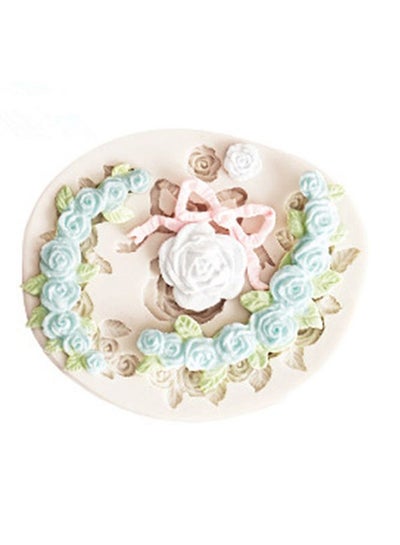 Buy Flower Shaped Decorative Baking Mould White 11.5x10x0.3cm in Saudi Arabia