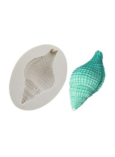 Buy Snail Shaped Decorative Baking Mould White 7.5x5.4x0.3cm in Saudi Arabia