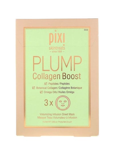 Buy 3-Piece Collagen Boost Volumizing Infusion Sheet Mask 23grams in Saudi Arabia