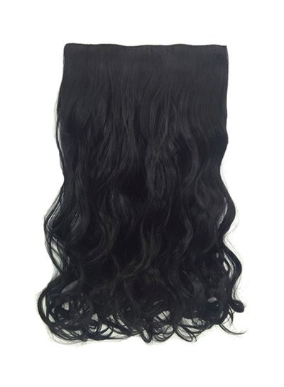 Buy 1-Piece  5 Clip Curly Wave Roll Hair Wig Black 18x15x3cm in Saudi Arabia