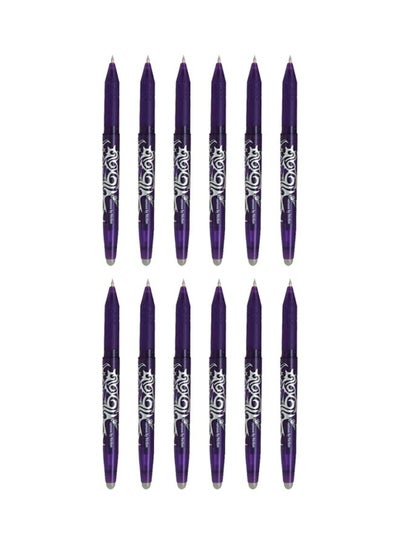 Buy 12-Piece Frixion Erasable Pen Set Violet in Saudi Arabia
