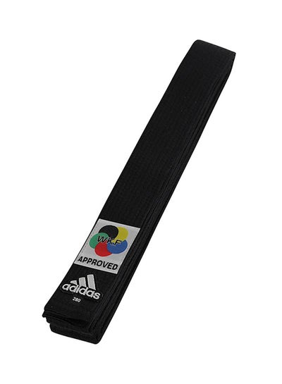 Buy KARATE Elite Belt With WKF Logo - Black 320cm in UAE