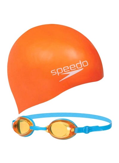 Buy Hydrodynamic Swimming Cap With Goggle in UAE