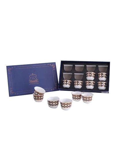 Buy 12-Piece Cawa Cup Set Brown in UAE