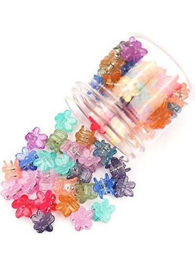 Buy 50-Piece Mini Hair Claw Clips Multicolour in UAE