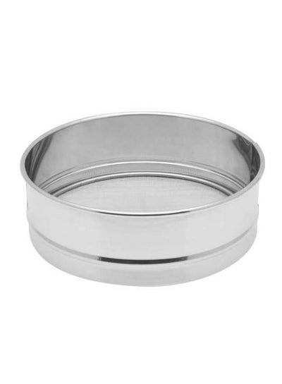 Buy Stainless Steel Round Flour Strainer Silver 16cm in UAE