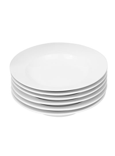 Buy 6-Piece Soup Plate White 22 x 4cm in UAE