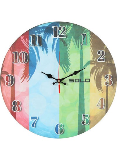 Buy Modern Wooden Wall Clock B49 Multicolour 40cm in Egypt