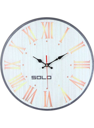 Buy B73 Modern Wooden Wall Clock Multicolour 40cm in Egypt