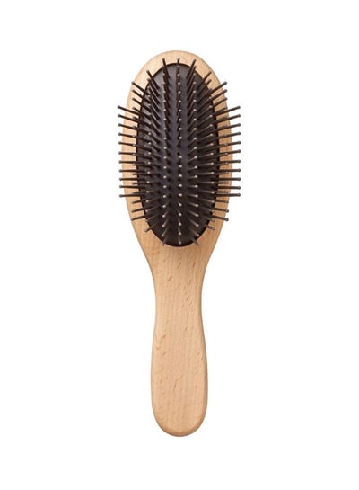Buy Wooden Hair Brush Brown/Black 20cm in UAE