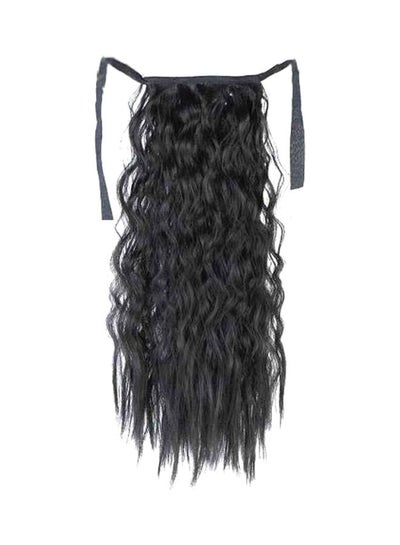 Buy Curly Ponytail Clip On Hair Extension Black 60cm in UAE