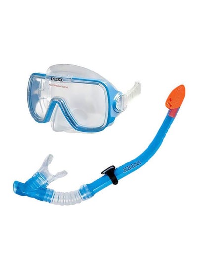 Buy 2-Piece Wave Rider Swimming Diving Mask And Snorkel Set in UAE