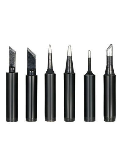 Buy 6-Piece Lead-Free Copper Soldering Iron Tips Tool Kit Black in Saudi Arabia