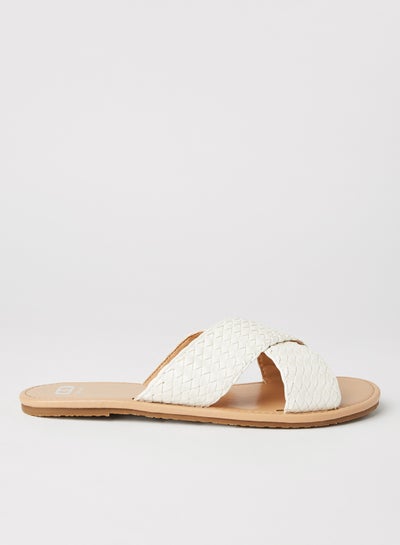 Buy Lassy Di Braided Sandals White in UAE