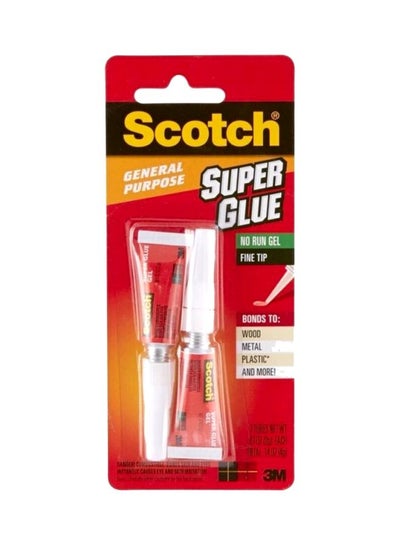 Buy 2- Pieces Scotch Super Glue Tube Clear 4grams in UAE