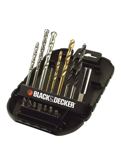 Buy 16-Piece Drill Bits Sets For Drilling And Screwdriving A7186-XJ Black/Silver/Gold in Saudi Arabia