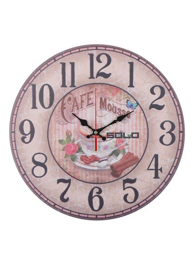 Buy B112 Modern Wooden Wall Clock Multicolour 40cm in Egypt