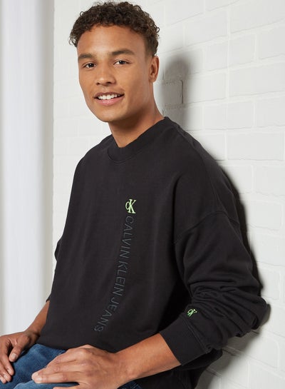 Calvin klein organic cotton logo online sweatshirt