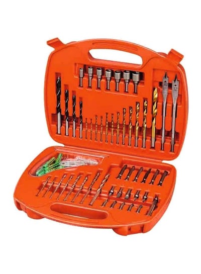 Buy 50 Pieces Drill Bits Set, Screwdriver Bits/Socket Bits/Magnetic Bit Holder For Drilling, Screwdriving and Fastening with Kitbox A7066-XJ Orange/Silver/Gold in Saudi Arabia